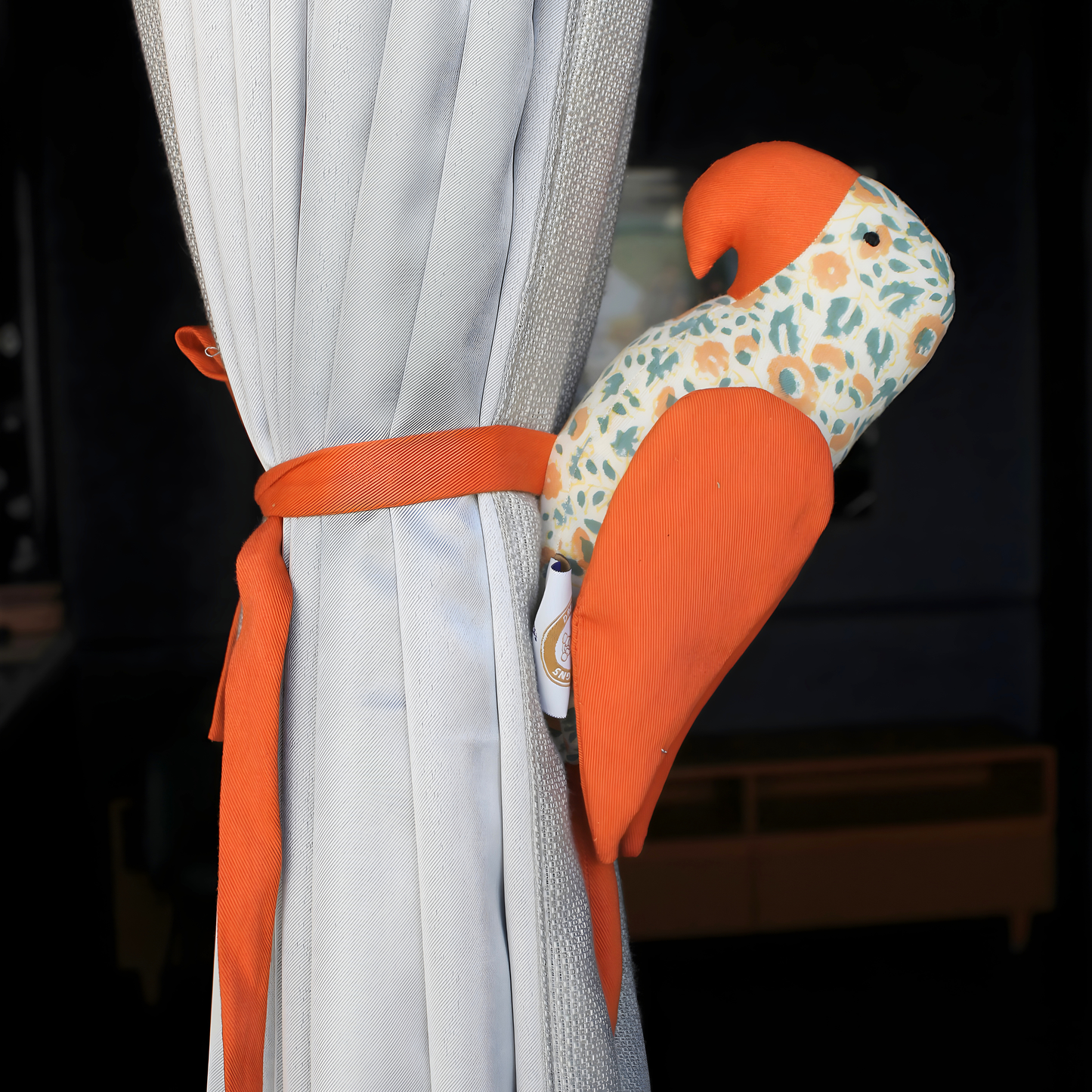 Parrot Curtain Tie